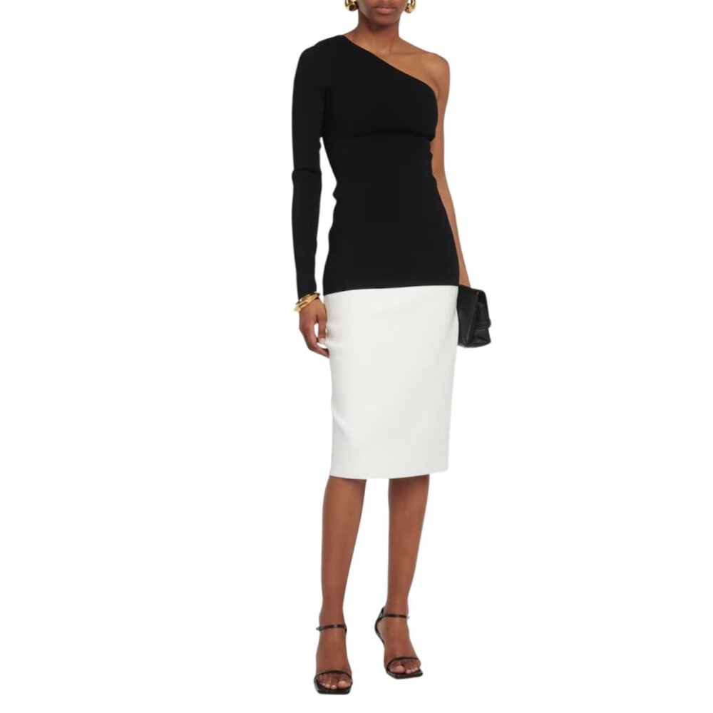 NWT Victoria Beckham VB Body One Shoulder Top Black Size UK 10 (US 6) -MSRP $540 - Picture 4 of 5
